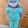 18" Doll Doctor Scrubs, Crochet PDF Pattern, Doll Scrub Shoes Pattern ...