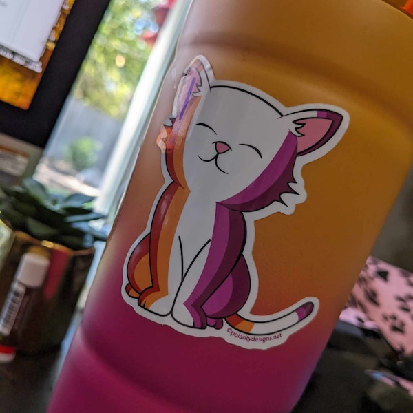 LGBTQ Rainbow Pride Kitty Sticker | LGBTQ Flag | Pride Sticker | Decal ...