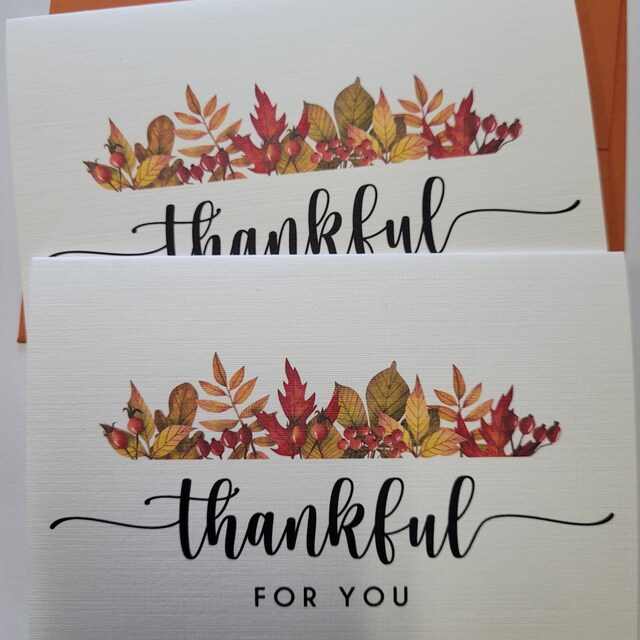 We're Thankful For You Thanksgiving theme 2024 Copper Foil-Stamped Holiday  Greeting Card Calendar