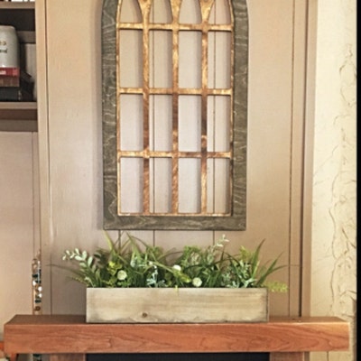 Farmhouse Frame Heirloom, Faux Window, Arched, Stained, Custom Arch ...