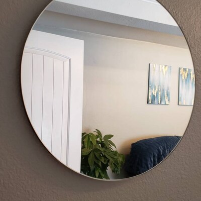 Round Mirror on a Chain Wall Hanging Mirror Wall Decor Circle - Etsy