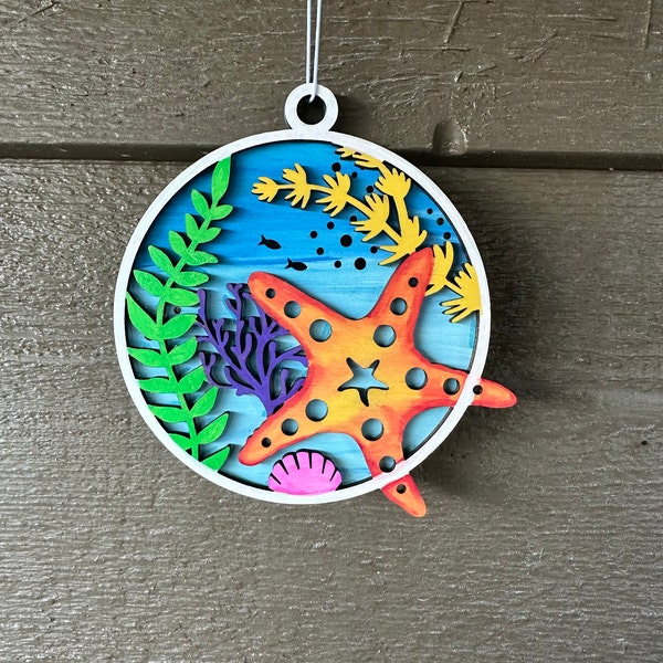 Sea Life Christmas Ornament SVG Sea Creatures Christmas Ornament SVG Under the Sea Christmas