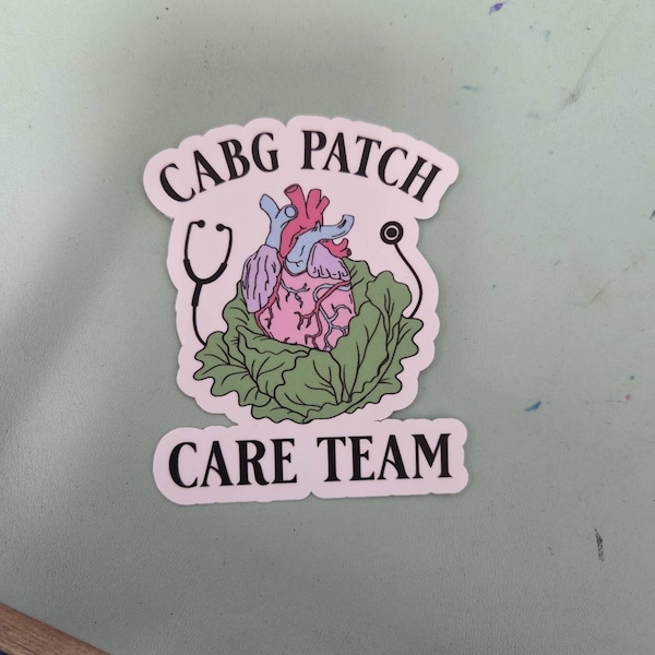CABG Patch Care Team Vinyl Sticker for Laptop, Nurse Humor, Funny ...