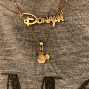 Real Gold Disney Name Necklace Disney 