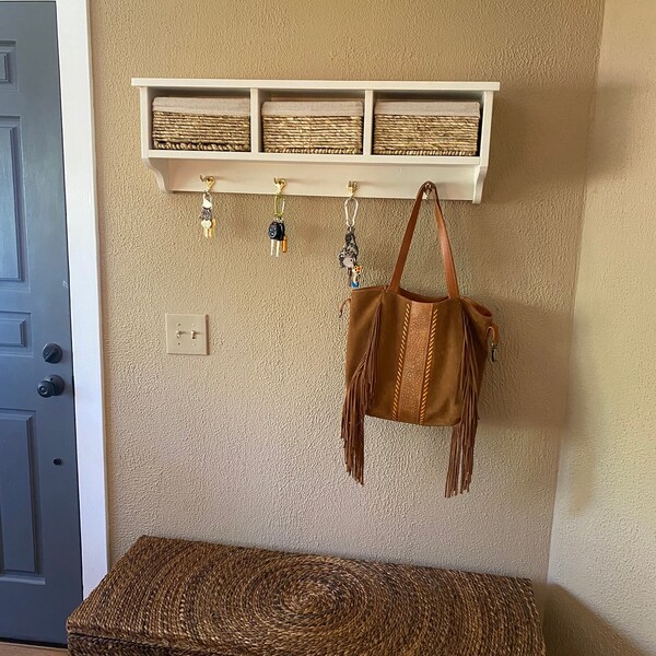 36 Inch Coat Rack Cubbie Unit in Your Choice of Colors - Etsy