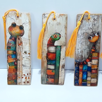 Meow Society Printable Bookmarks 10 Quirky Mixed Media Cat Bookmark ...