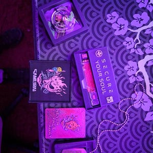 Ultimate Cyberpunk Gift Box | Cyberpunk V Bullet Necklace | Johnny Silverhand Nameplate Pendant Necklace | Exquisite Cyberpunk Collectibles