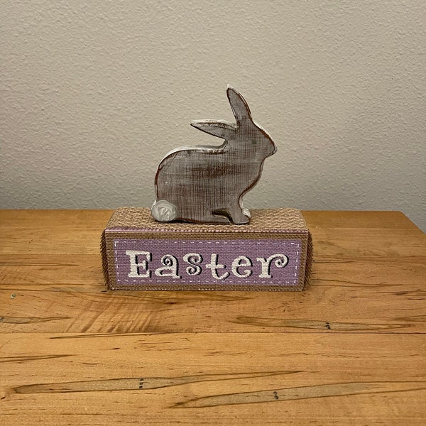 Rustic Rabbit, Wood Bunny, Wood Easter Decor, Rabbit Tier Tray, Rustic ...