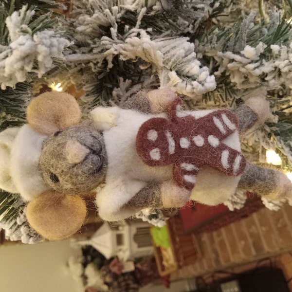 Oliver the Mouse Handmade Decoration