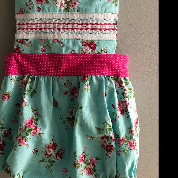 Easter Gingham - Aqua Cross Adalyn Bubble