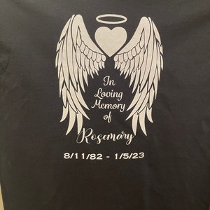 In Loving Memory Angel Wings SVG Angel Wings Heart Halo Add - Etsy