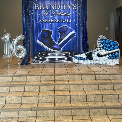 Aperturee Custom Pink Sneaker Ball Step And Repeat Banner main image 1