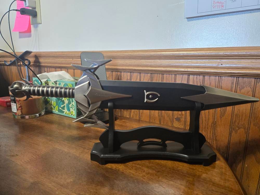 Handmade Oblivion Mehrunes Dagon Razor 45CM/17.7" Metal Skyrim Daedric Dagger Life-Size Dagon Dagger Blunt Replica Oblivion Cosplay Prop