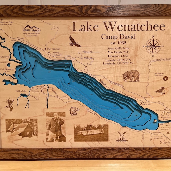 Custom Laser Engraved 3D Map - Etsy