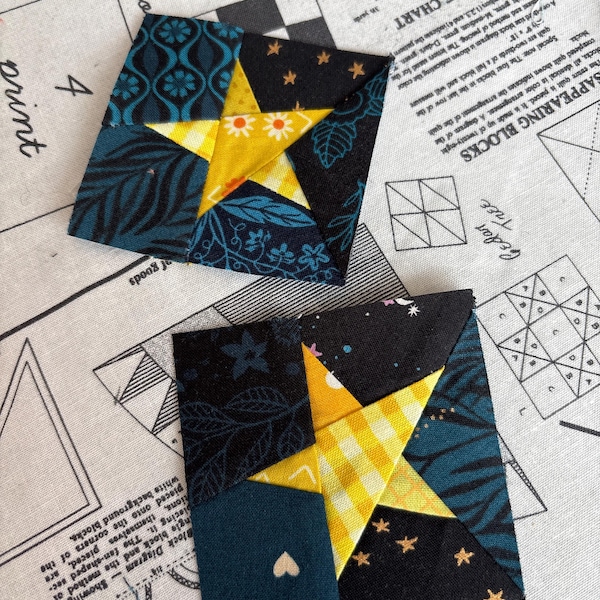 Geometric Bats PDF Quilt Pattern – Modern Halloween FPP Block ...