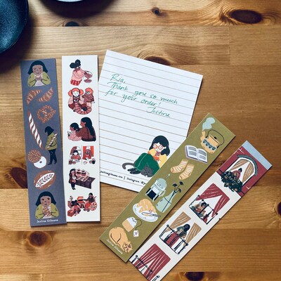 Cozy Bookmark Set Cozy Bookmarks Cozy Stationery Book Lovers Gifts