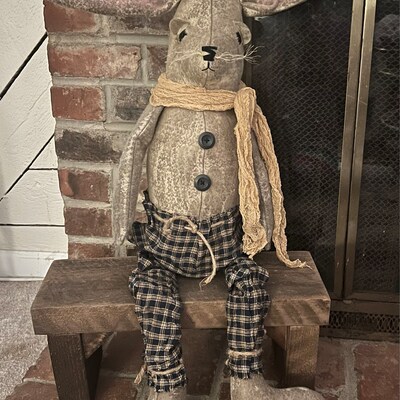 Primitive Standing Bunny Ottis PATTERN - Etsy