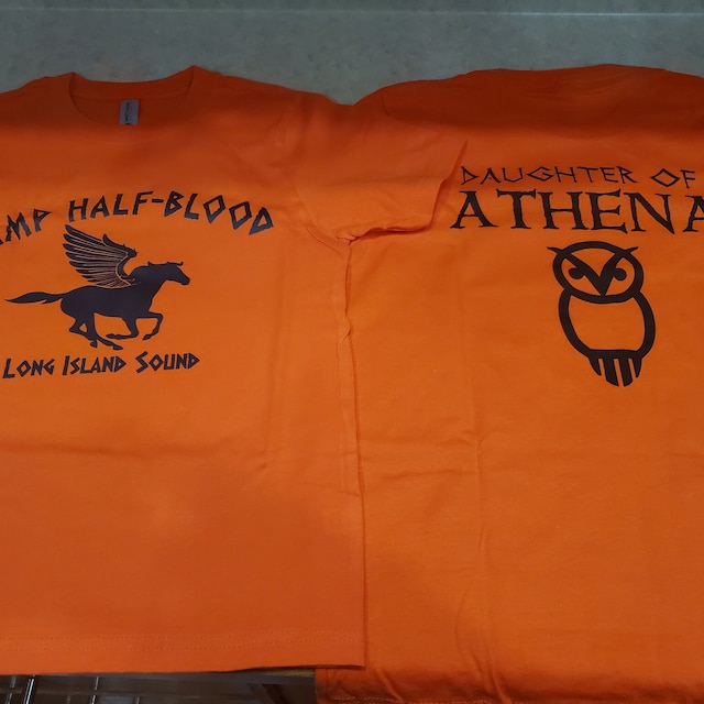  Camp Half Blood Shirt (Youth Small, Orange) : Handmade Products