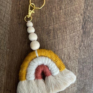 Macrame Rainbow Rear-view Mirror Ornament Car Mirror - Etsy