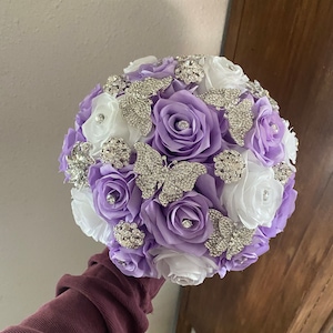 Lilac Quinceañera Bouquet Butterfly Theme Lilac Quince -  UK in 2023