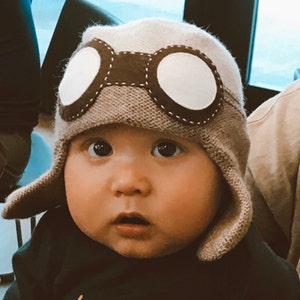 Aviator Hat With Goggles Newborn Aviator Hat Baby Pilot - Etsy