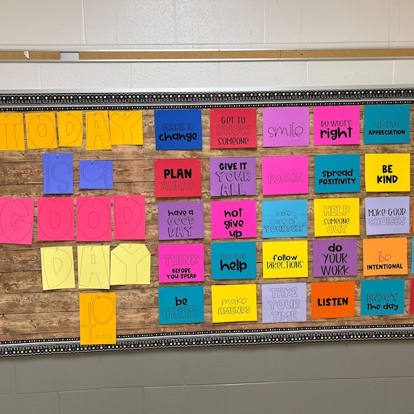 Motivational Bulletin Board Kit for School Hallway, Today is a Good Day ...