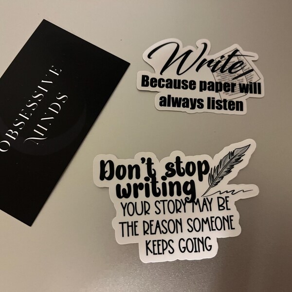 Stay Writing Sticker Don’t Stop Writing Sticker | Writer Sticker | Gift for Writers ...