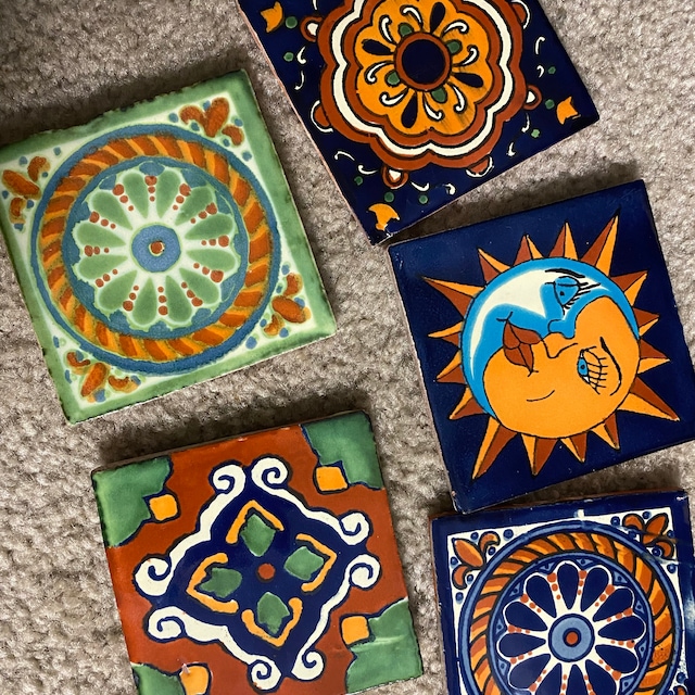 Azulejos Mexicanos Pintados A Mano 100 Piezas 50 Diseños | Meses Sin