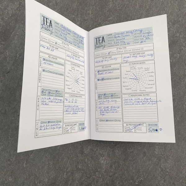 Tea Journal.pdf Tea Tasting Notes Journal PDF Printable Download | Template Sheet to ...