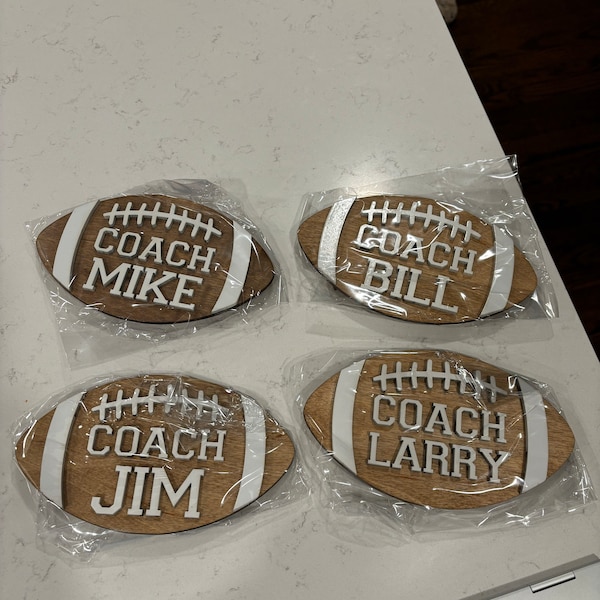 Personalized Football Coach Plaque , Gift for Football Coach - Etsy