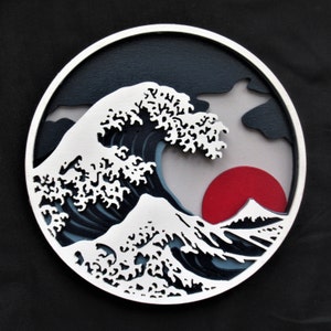 Download 3d Layered Wave Svg 3d Svg Shadow Box Svg Laser Cut Files Etsy