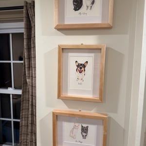 Mini Custom Watercolor Pet Portrait, Dog Portraits from Photos,Dog Portraits From Photos, Pet Painting,  Custom Tiny Paintings, Miniature