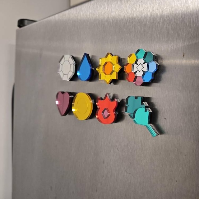 ポケモンジムバッジ - カントー地方 - Etsy 日本