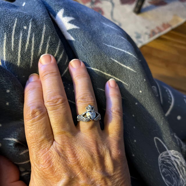 Sterling Silver Skeleton Hand Claddagh Ring: Unique Irish Design