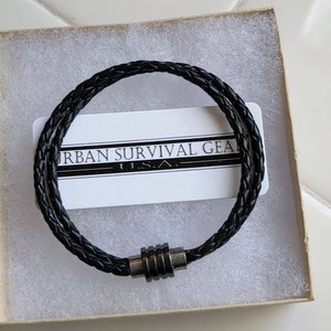 THICK BRAIDED LEATHER BACCUS BRACELET main image 0
