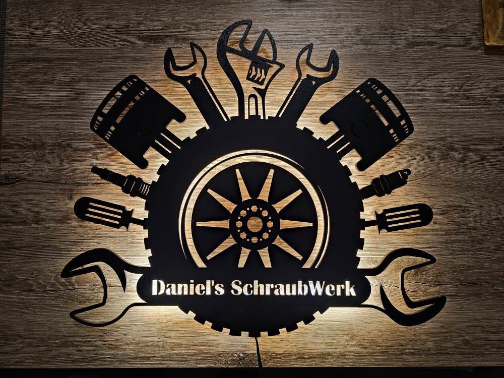 Cadeau pour le maître de l'atelier automobile, décoration murale pour les employés de l'atelier automobile, anniversaire de mécanicien automobile