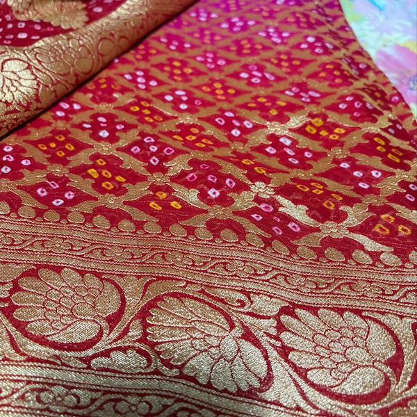 Brown - Ajrakh Block Print Modal Silk Brooch Scarf 52