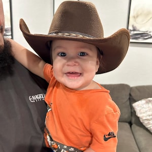 Cappello Da Bambino Rosso Cowboy Western - Unisex Ragazzi Ragazze - Fatto In USA