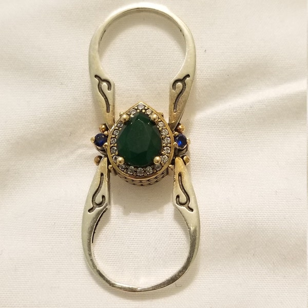 Extraordinary Ring / Reversible Ring /turkish Design Pear Cut Emerald ...