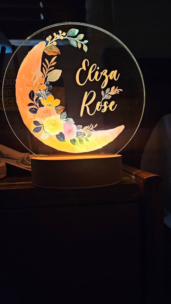 Baby Girl Gift, Personalized Night Light for Kids, Custom Night Light, Infant Gift, Personalized Lamp, Name Night Light