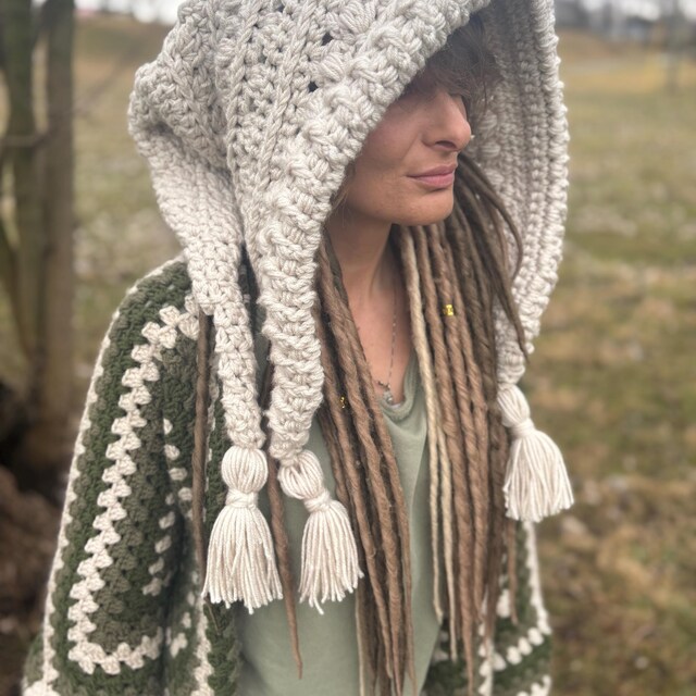 Elwyn Hood Crochet Pattern, Pixiecore Hood, Crochet Hat Pattern