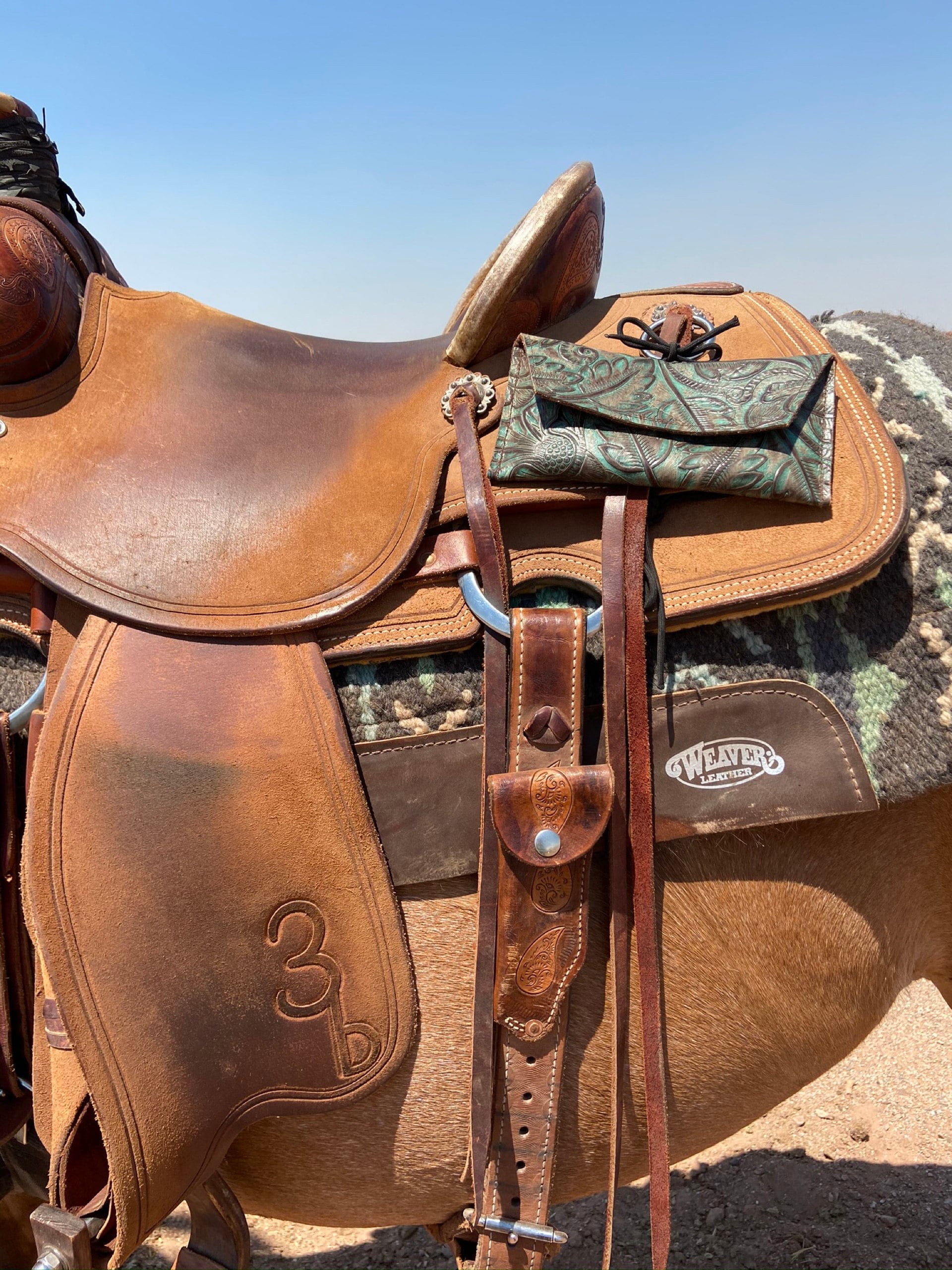 Leather Saddle phone holder Saddle sack Pommel bag phone pouch Western phone case