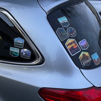 National Park Sticker Set Waterproof Vinyl Sticker, UV Resistant NP ...