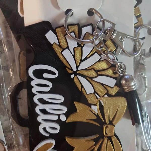Custom 3D Printed Cheer Keychain - Personalized Cheerleading Bag Tag - Etsy