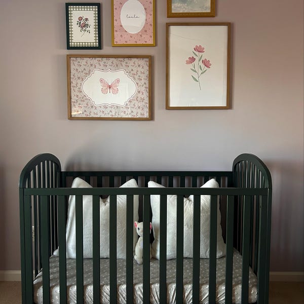 Vintage Nursery Gallery Wall, Whimsical Nursery Art, Floral Nursery ...