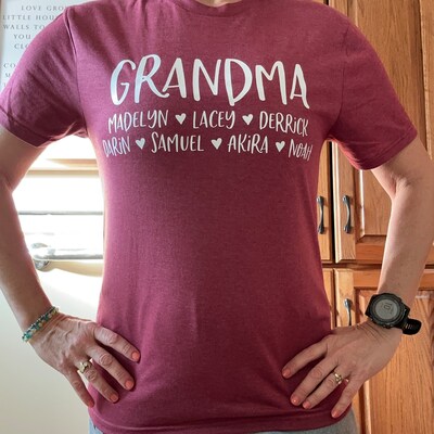Grandma Shirt For Women Nana Letter Print Tshirt