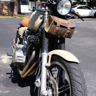 Bicycle Saddle Bag Brown Vintage Leather Tool Bag Motorcycle - Etsy