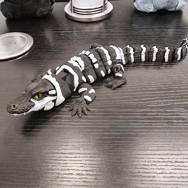3D Printed Articulating Alligator - Realistic Flexi Toy With