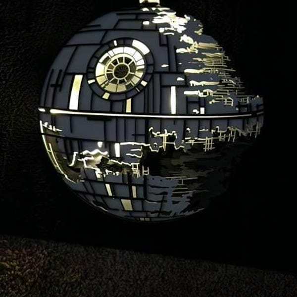 Death Star 5 Layers 2.5D Laser Cut File | Star Wars Decor Model ...