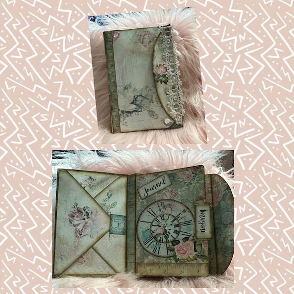 Junk Journal Kit, Shabby Rose Folio, Ephemera, My Porch Prints, Book ...
